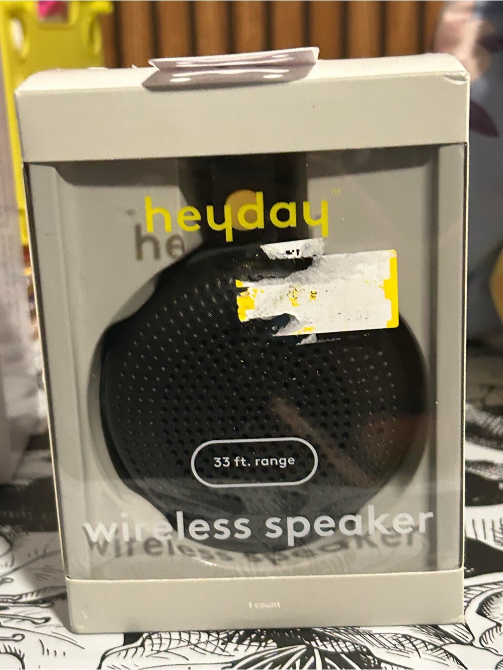 heyday Black Wireless Portable Speaker